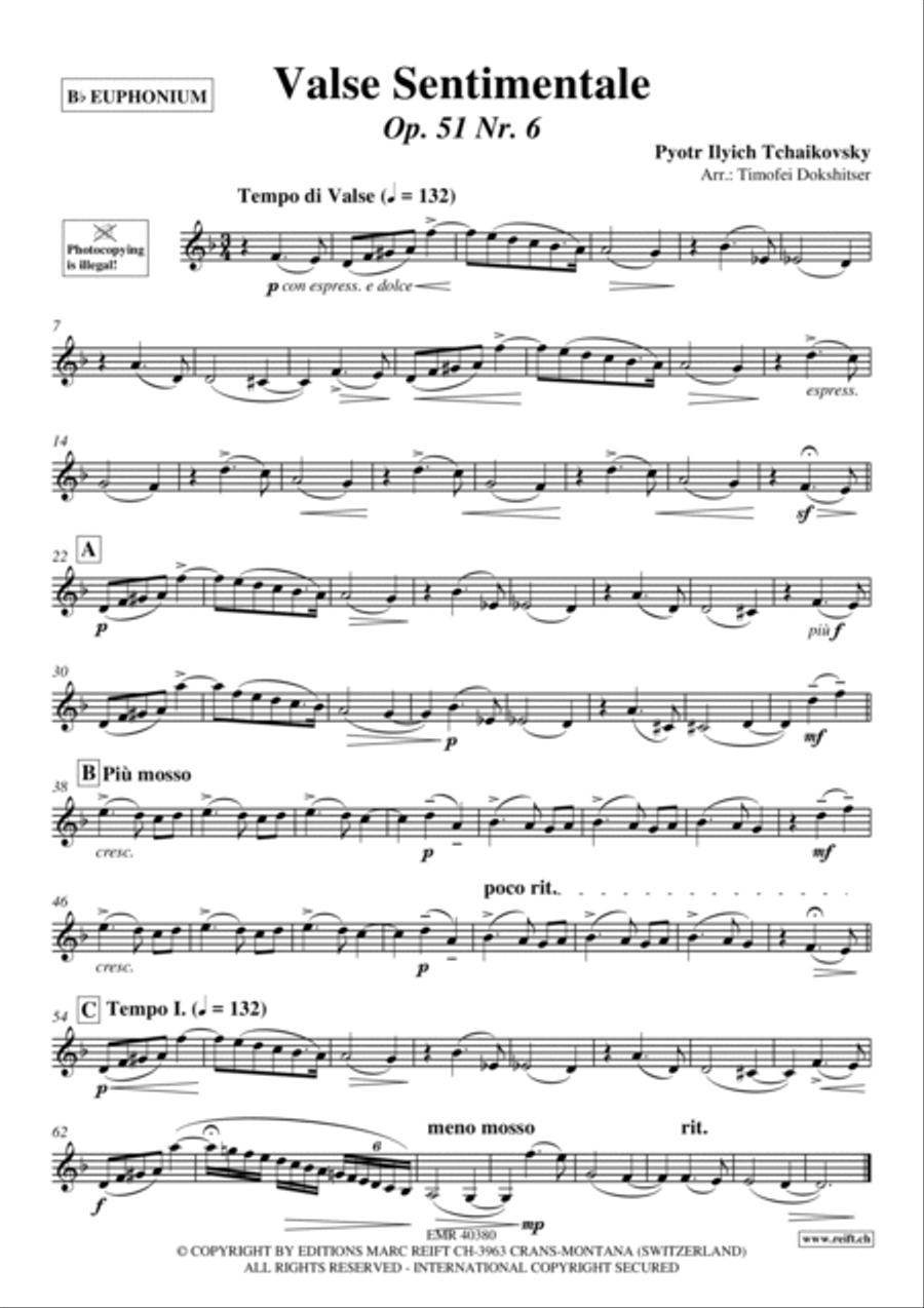 Valse Sentimentale Euphonium scores gallery preview page 2