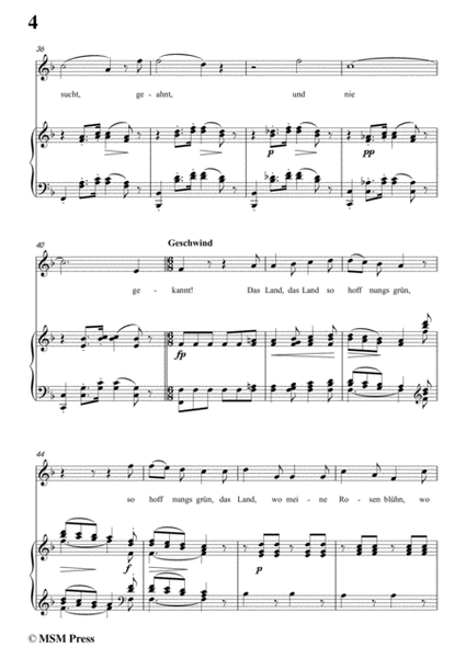 Schubert-Der Wanderer(The Wanderer),Op.4 No.1,in d minor,for Voice&Piano image number null
