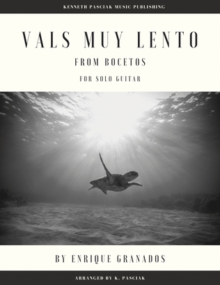 Book cover for Vals muy lento (for Solo Guitar)