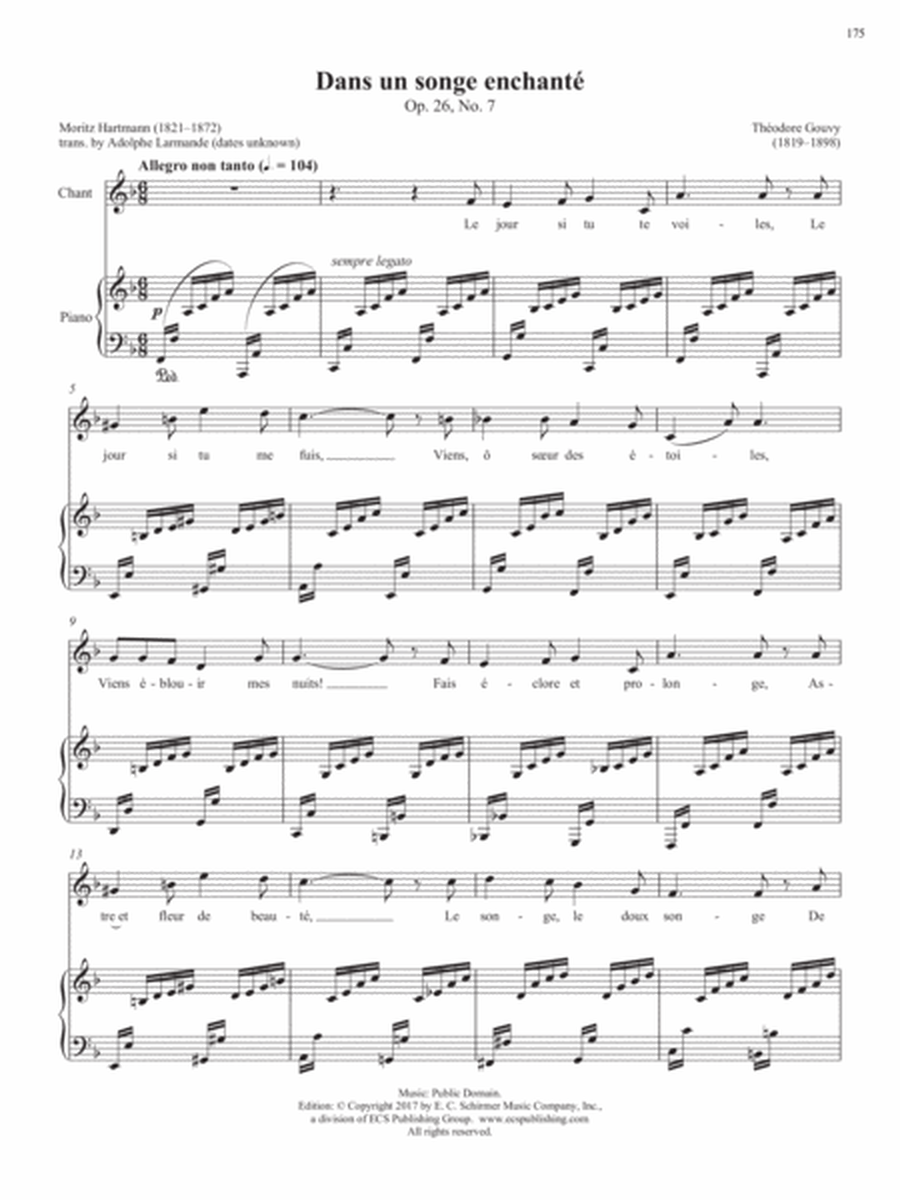 Op. 1, No. 7: Dans un songe enchanté from Songs of Gouvy, V2 (Downloadable)