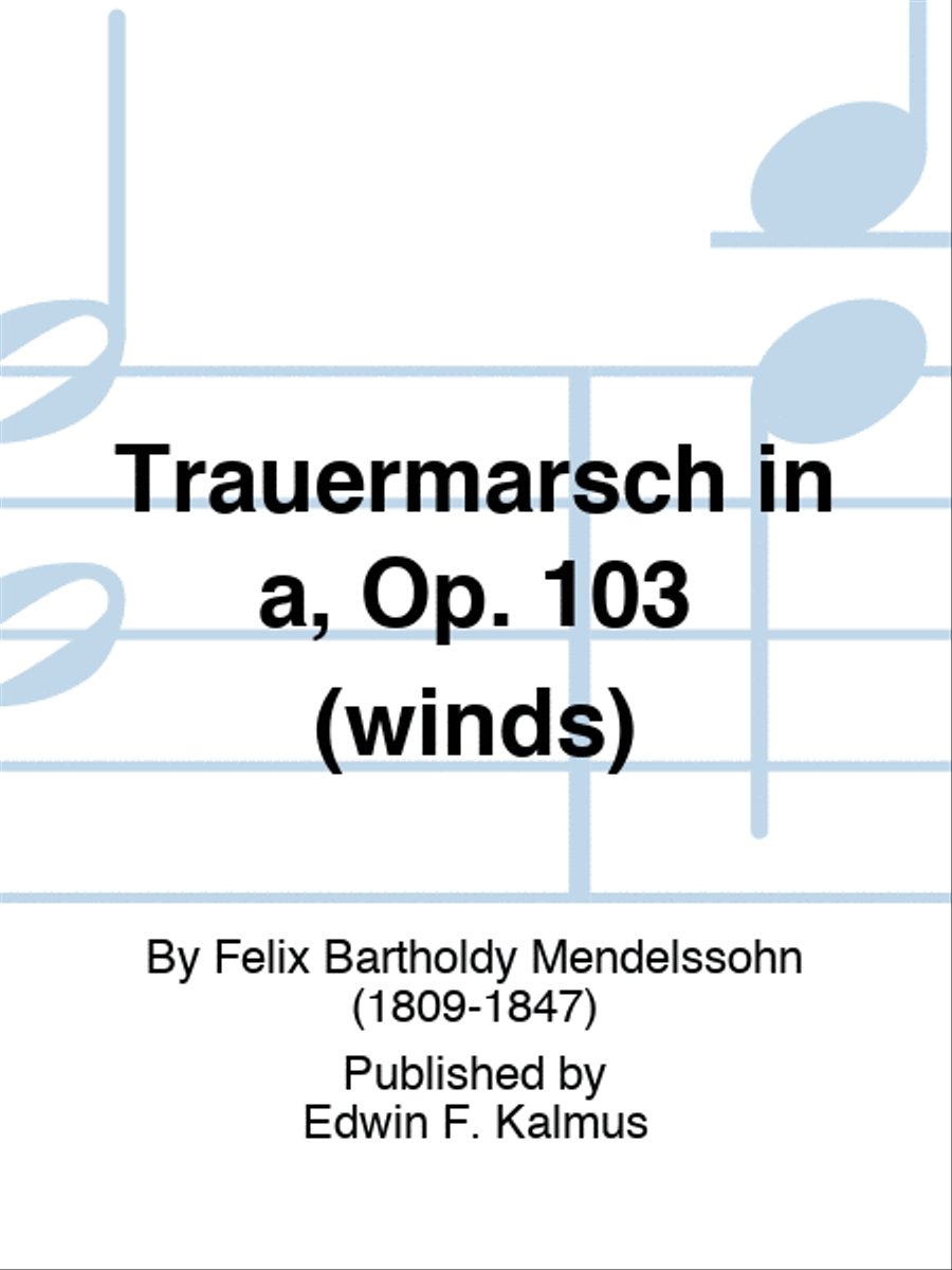 Trauermarsch in a, Op. 103 (winds) Score scores gallery preview page 1