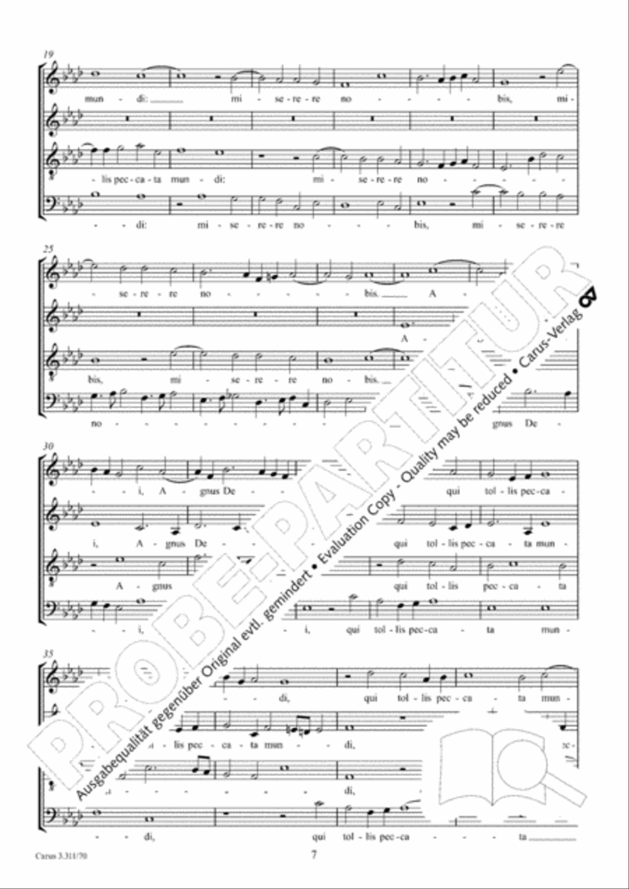 Mass for four voices 4-Part scores gallery preview page 8