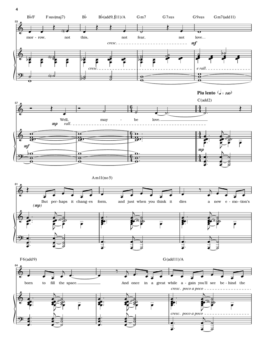 A Glimpse Of The Weave Piano, Vocal scores gallery preview page 4
