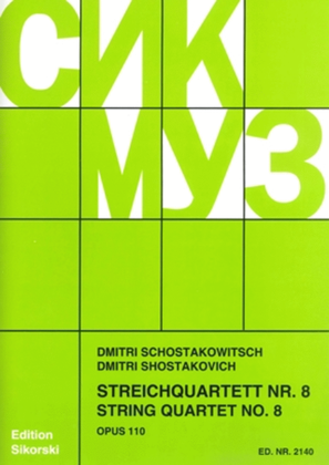 Book cover for String Quartet No. 8, Op. 110