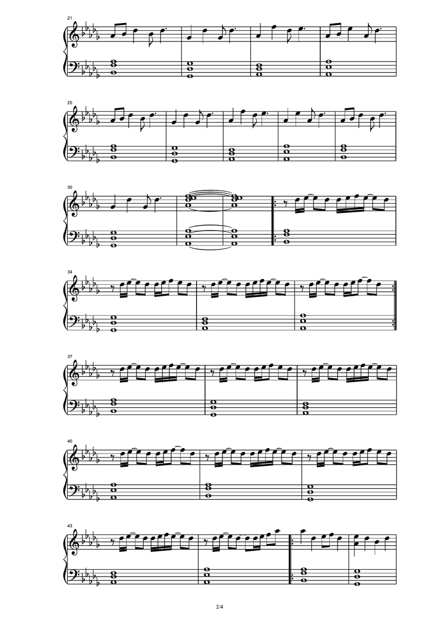 Bloom Piano Solo scores gallery preview page 2