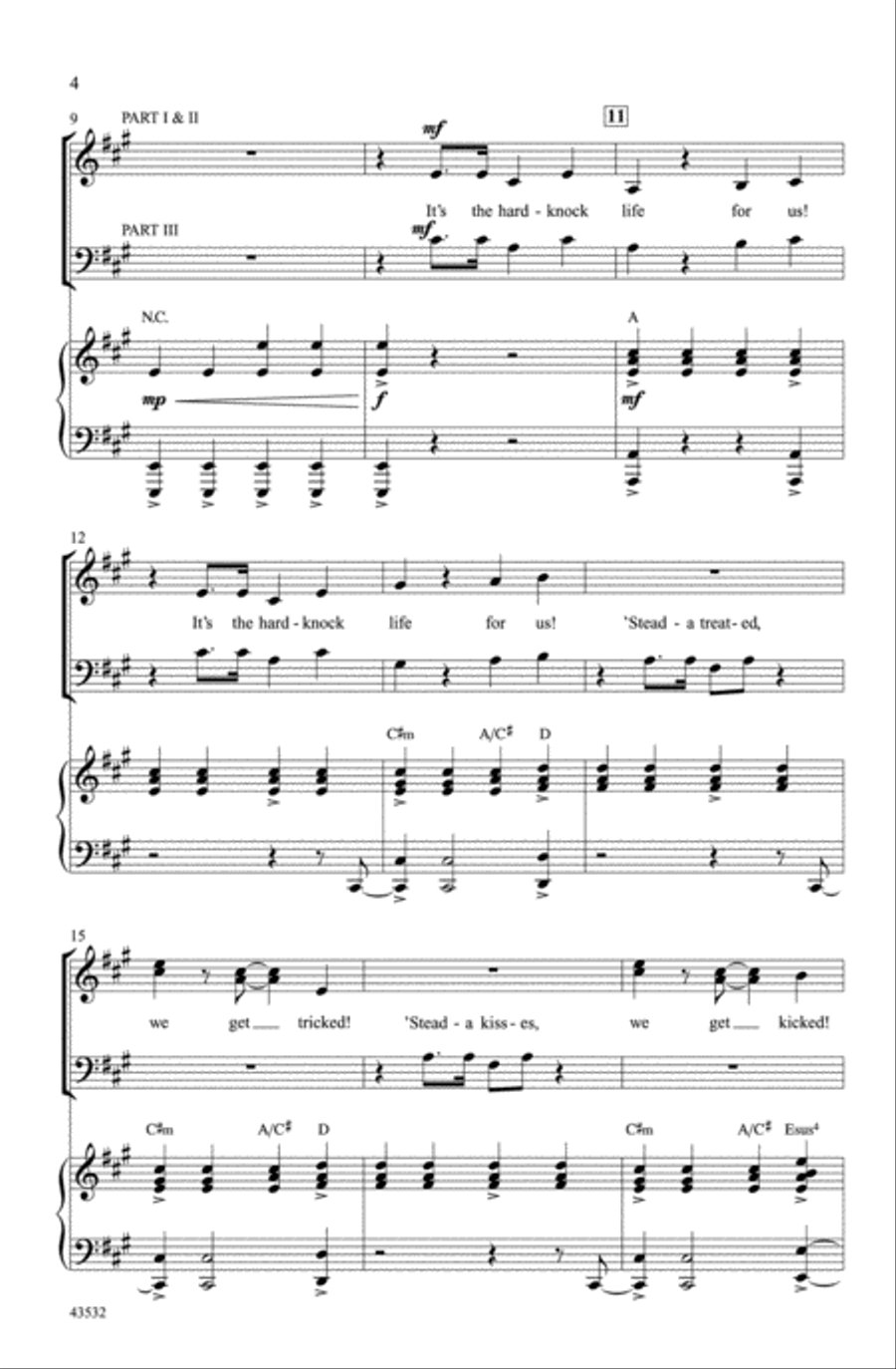 It's a Hard-Knock Life (from the musical Annie) Choir scores gallery preview page 3