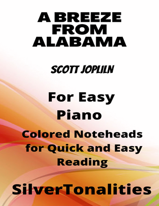 Book cover for A Breeze from Alabama Easy Piano Sheet Music with Colored Notation