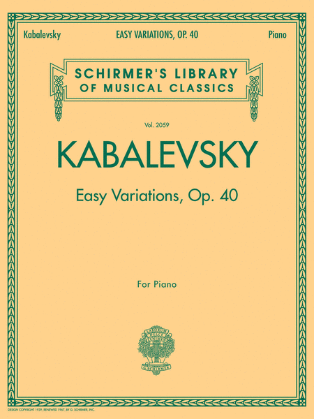 Dmitri Kabalevsky: Easy Variations, Op. 40