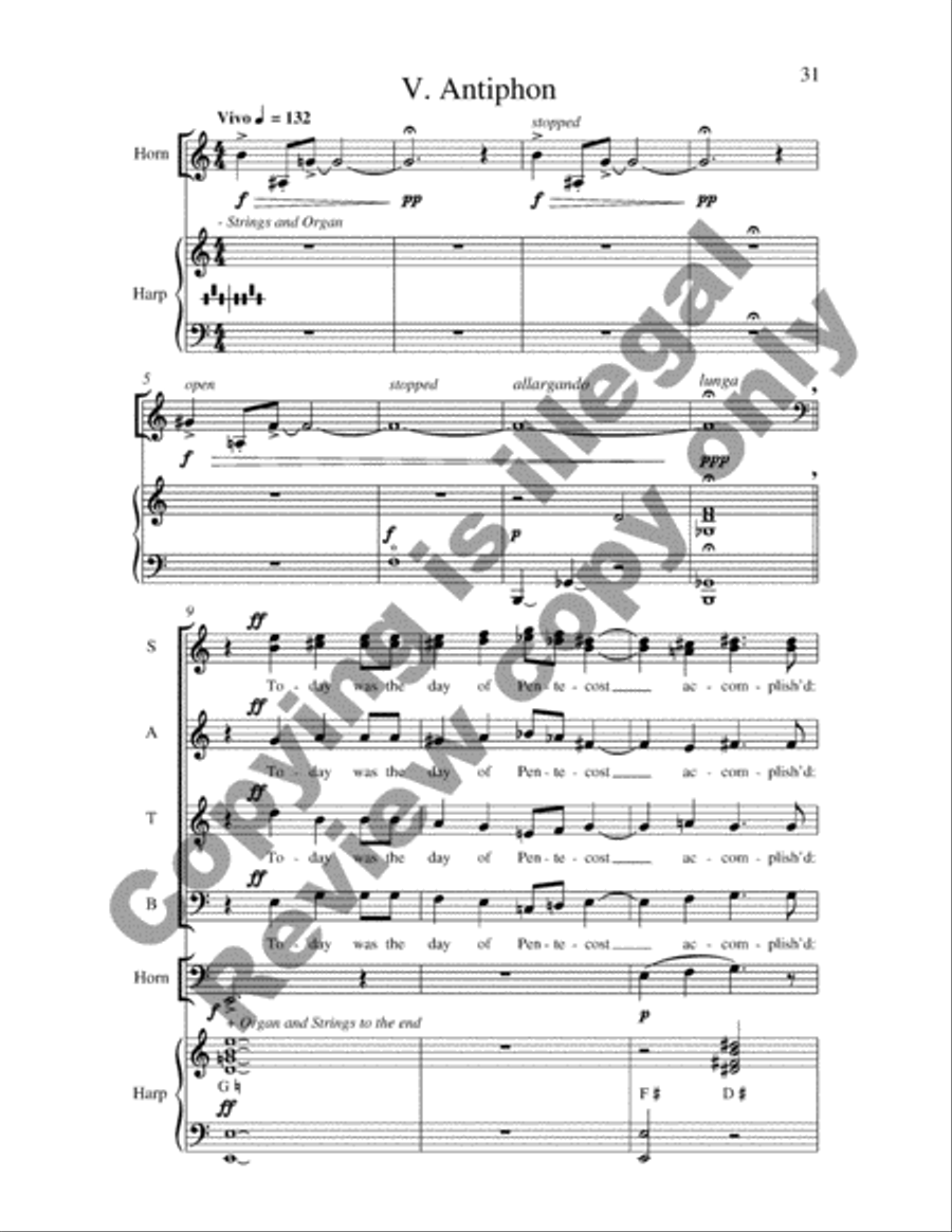 Pentecost Cantata 4-Part scores gallery preview page 31
