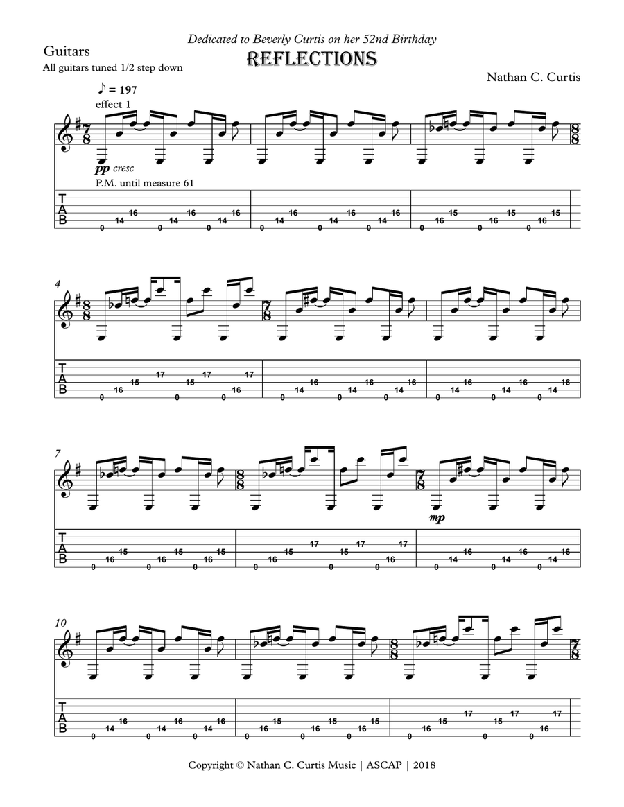 Reflections [Guitar + Tab] Guitar Tablature scores gallery preview page 5