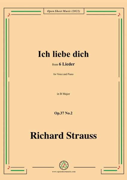 Richard Strauss-Ich liebe dich,in B Major,Op.37 No.2 image number null