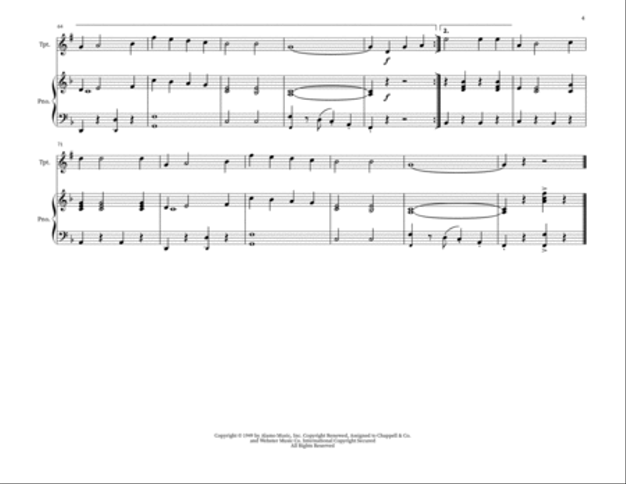 The Merry Christmas Polka Trumpet Duet scores gallery preview page 4