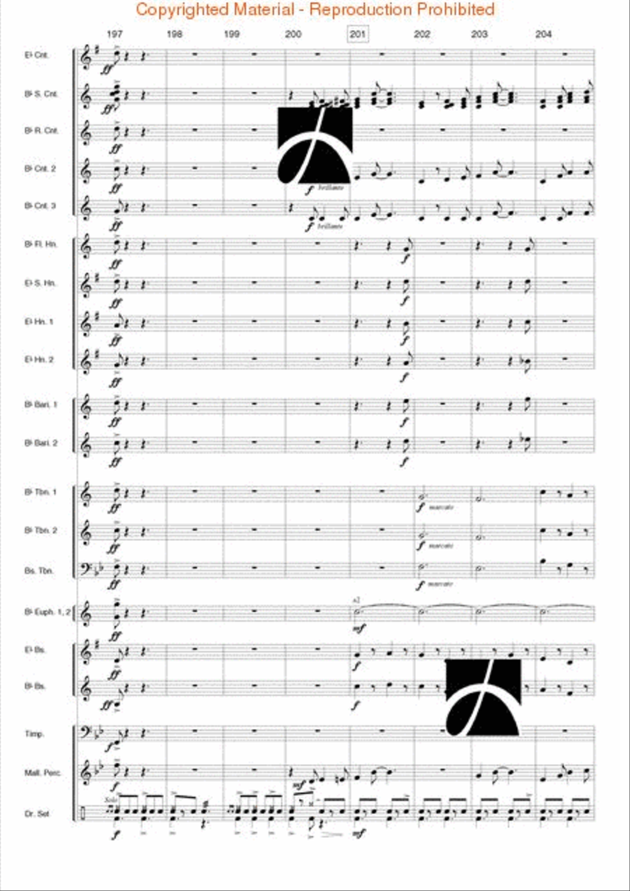 Marching Blues Marching Blues Concert Band scores gallery preview page 27