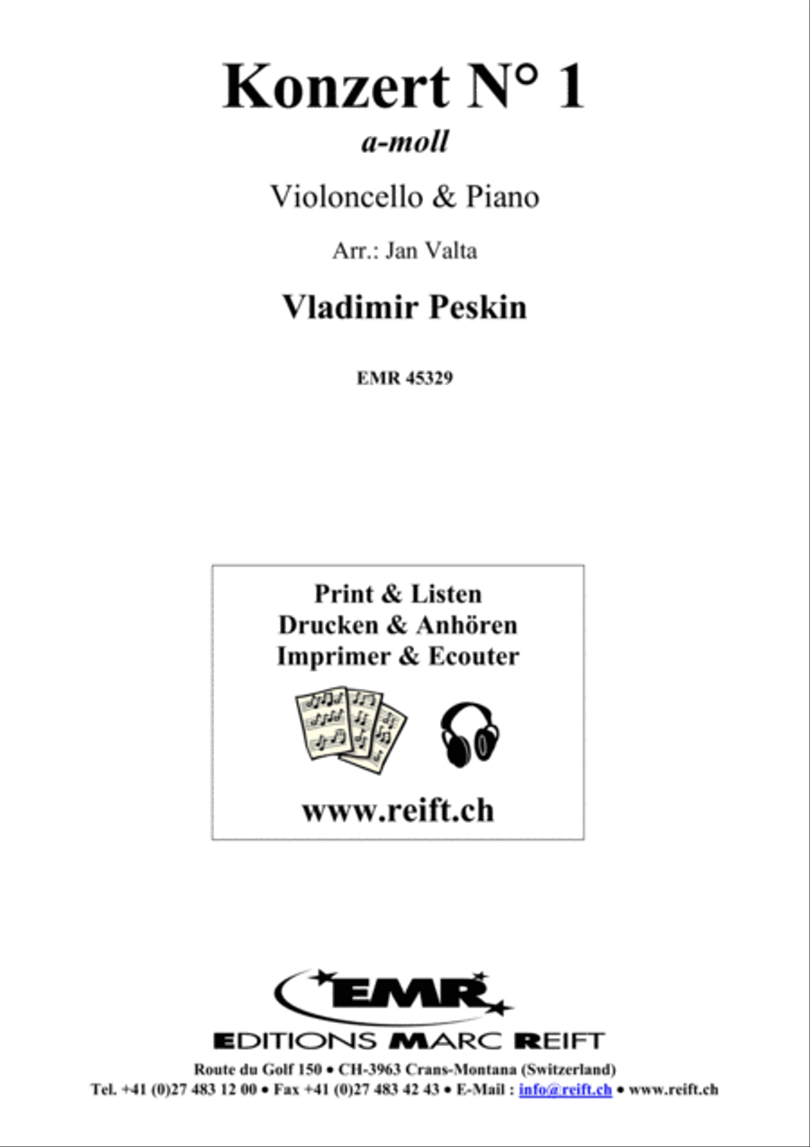 Konzert No. 1 a-moll Piano Accompaniment scores gallery preview page 1
