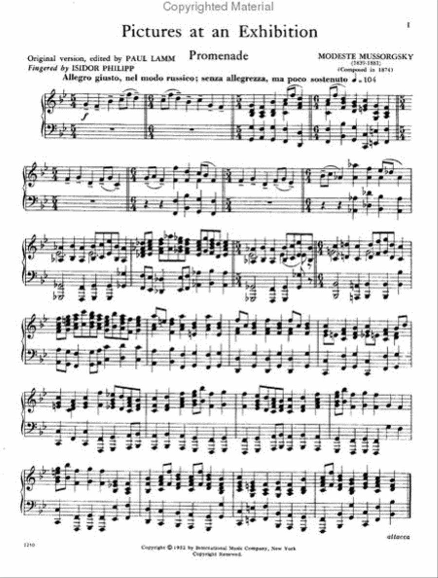 Pictures At An Exhibition Piano Solo scores gallery preview page 2