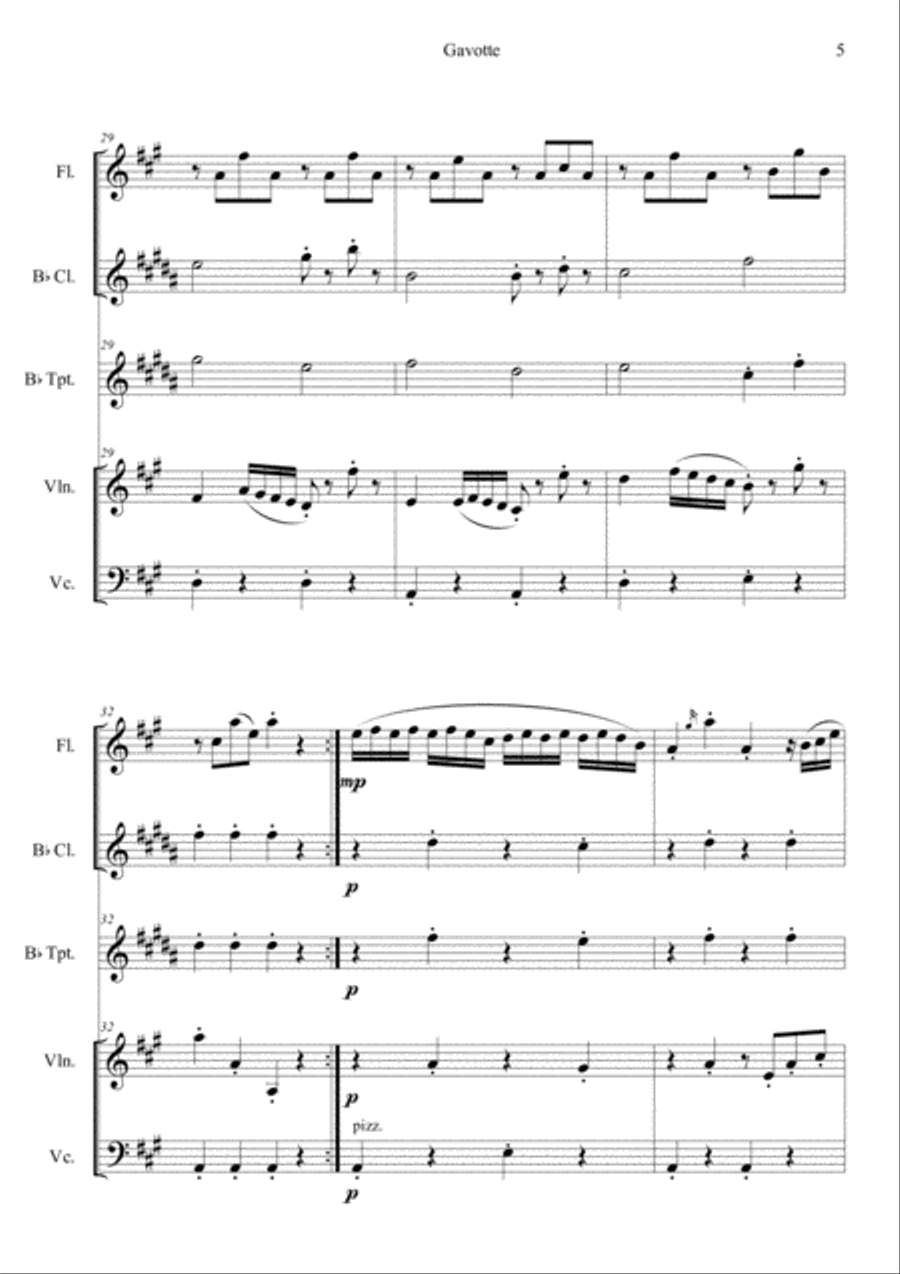 Gavotte Orchestra scores gallery preview page 5