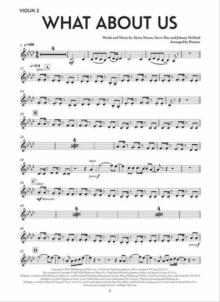 What About Us String Quartet scores gallery preview page 6