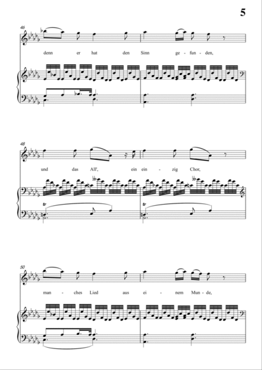 Schubert-Abendröth in bD for Vocal and Piano Voice scores gallery preview page 6