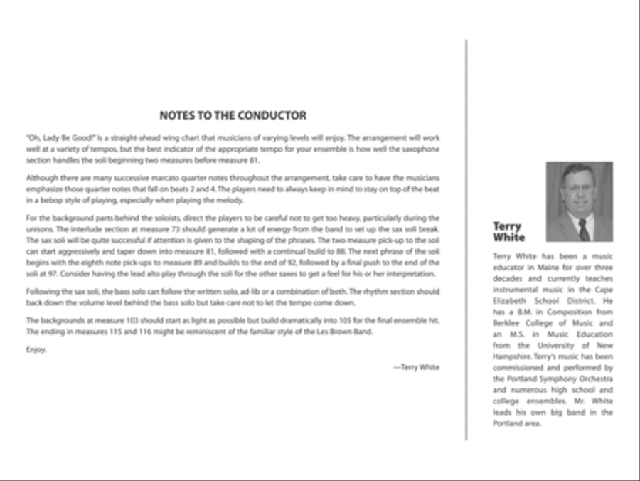 Oh, Lady Be Good! Oh, Lady Be Good! Jazz Ensemble scores gallery preview page 3