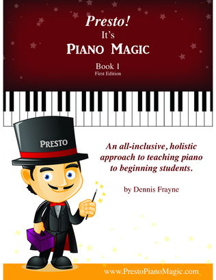 Book cover for Presto! It's Piano Magic, Book 1