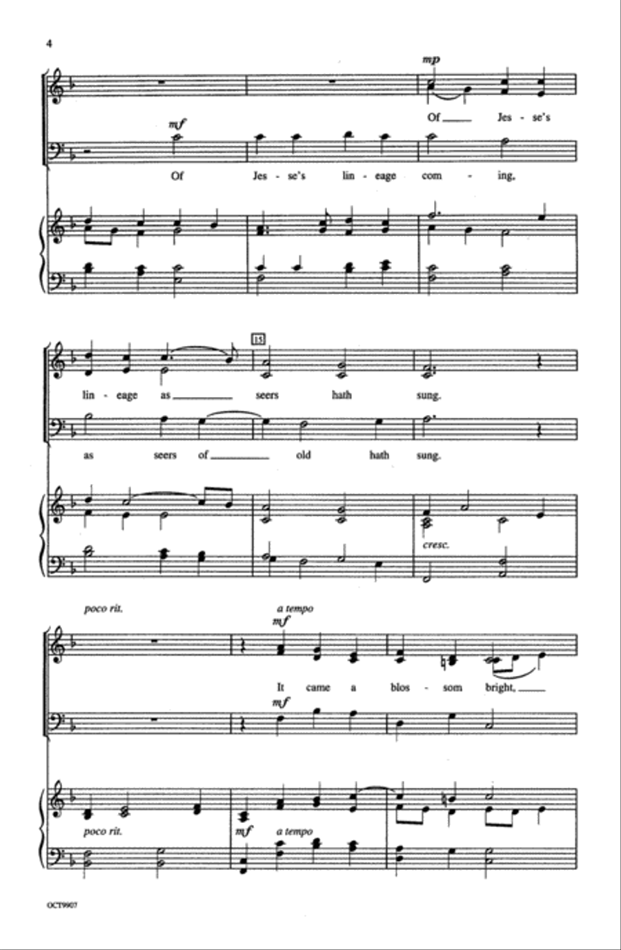 Lo How a Rose E'er Blooming, Choral Fantasy on Choir scores gallery preview page 2