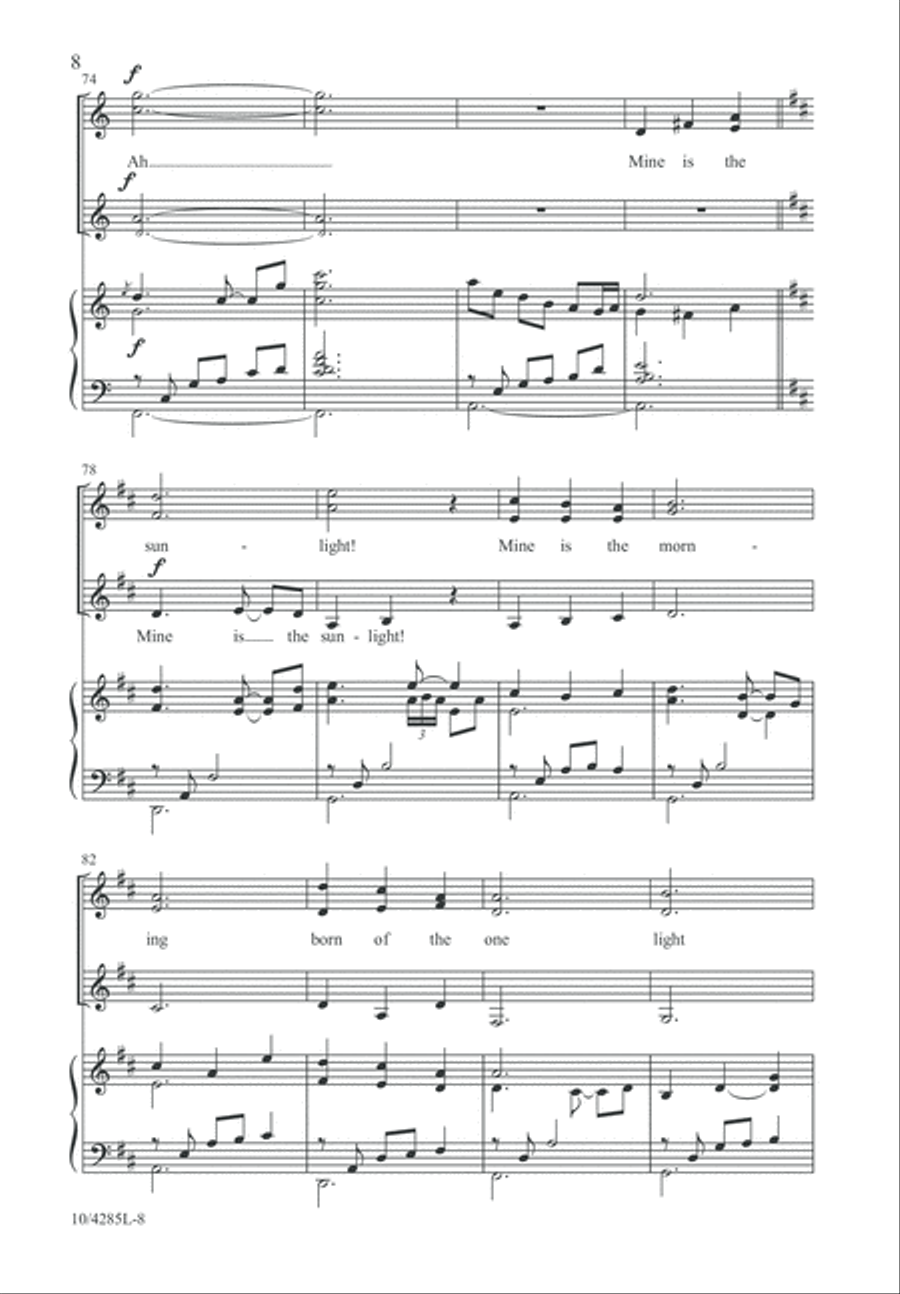 Morning Has Broken SSA scores gallery preview page 9