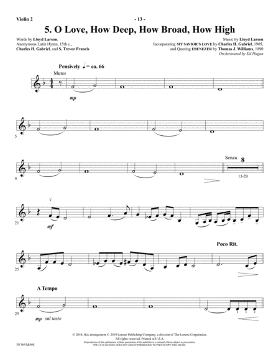 Calvary's Love - CD with Printable Parts Choir scores gallery preview page 20