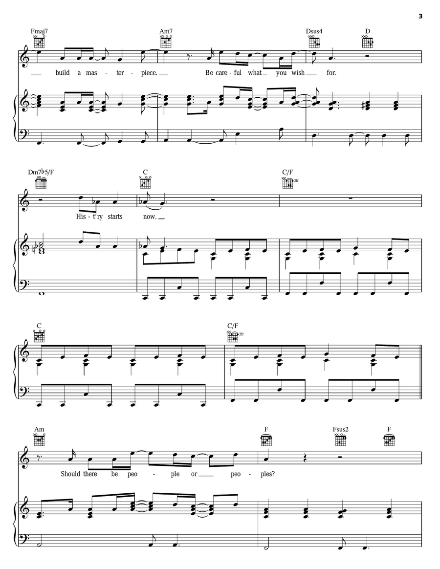 World Piano, Vocal, Guitar scores gallery preview page 3