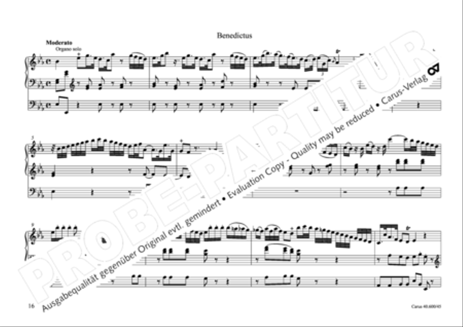 Missa brevis Sti. Joannis de Deo (Kleine Orgelsolomesse) 4-Part scores gallery preview page 17