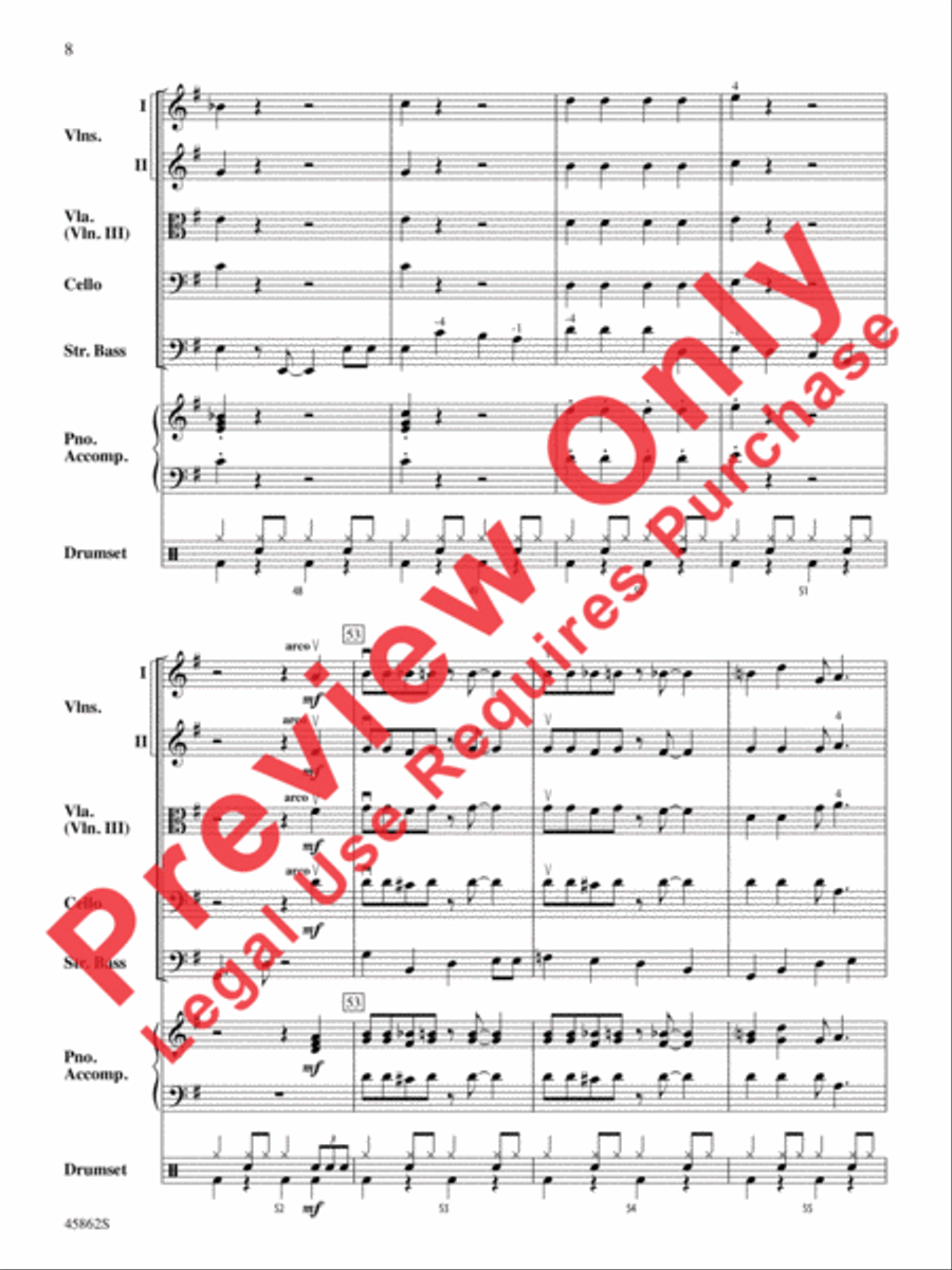 Bass-ically Christmas String Orchestra scores gallery preview page 8