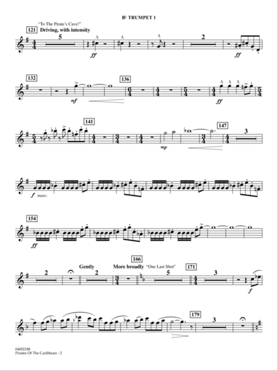 Pirates Of The Caribbean Symphonic Suite arr. John Wasson Bb
