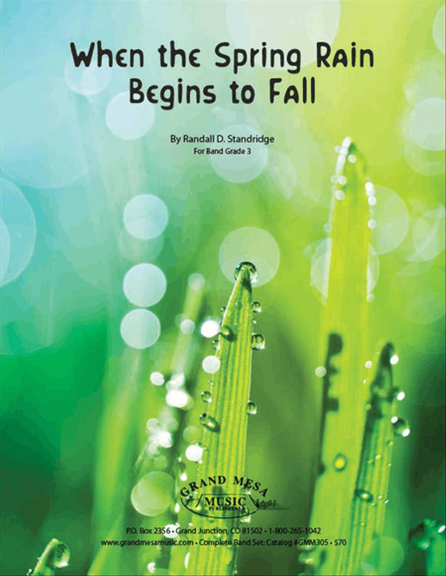 When the Spring Rain Begins to Fall Concert Band scores gallery preview page 1