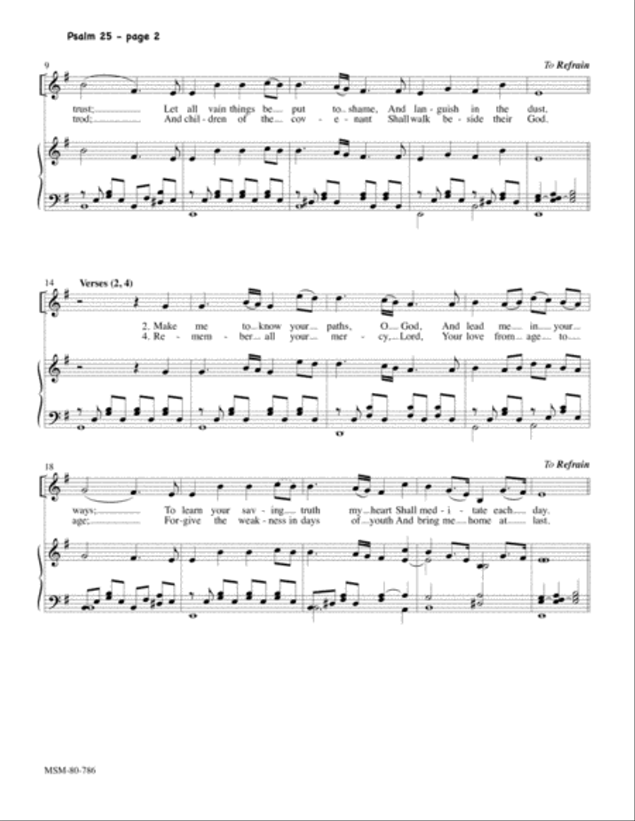 Psalm 25 4-Part scores gallery preview page 2