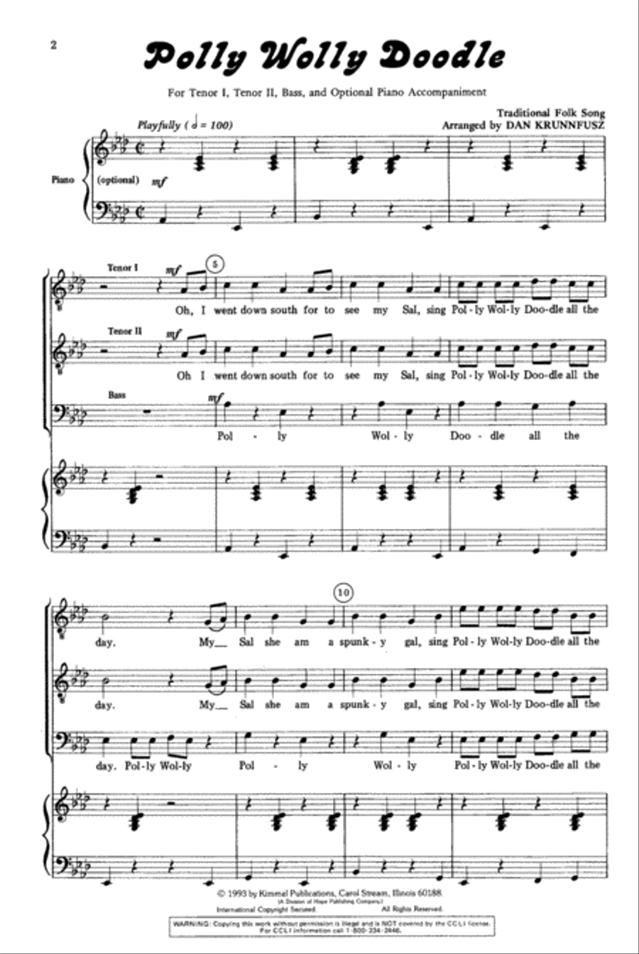 Polly Wolly Doodle TTB scores gallery preview page 2