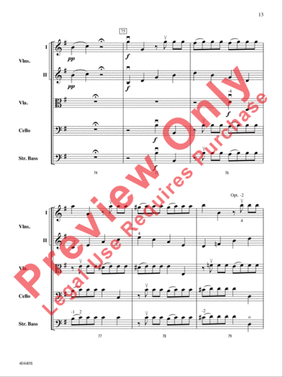 Symphony No. 29, K. 201 Symphony No. 29, K. 201 String Orchestra scores gallery preview page 14