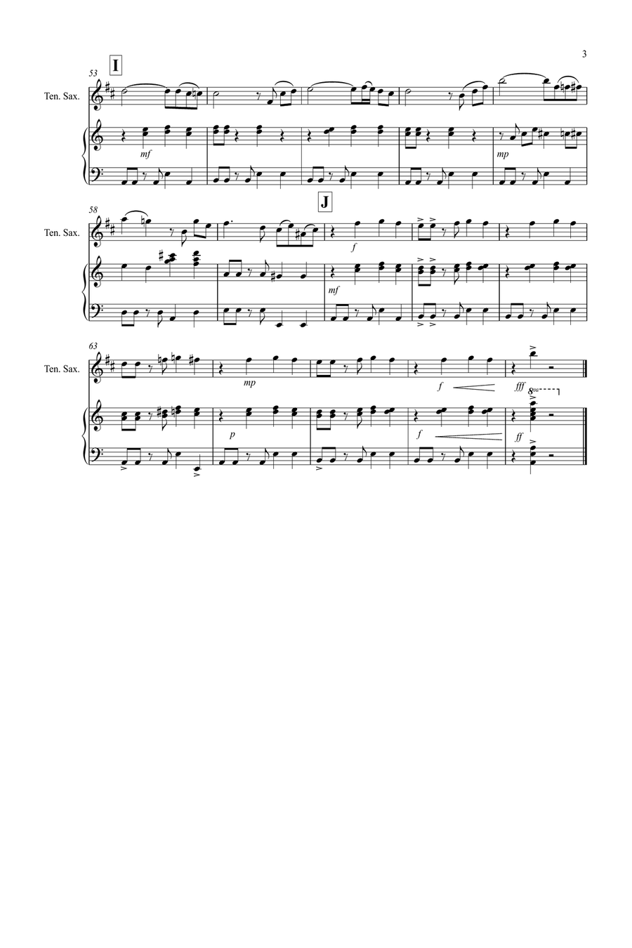 Tasty Tango for Tenor Saxophone and Piano Tenor Saxophone scores gallery preview page 3