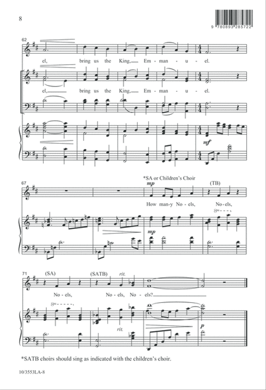 How Many Noels? 4-Part scores gallery preview page 8
