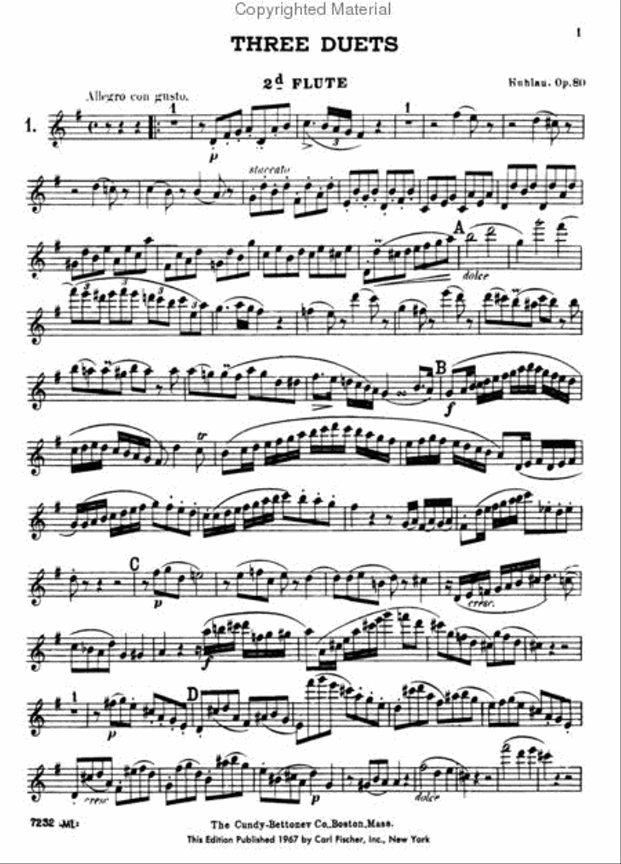 Three Duets Flute Duet scores gallery preview page 3
