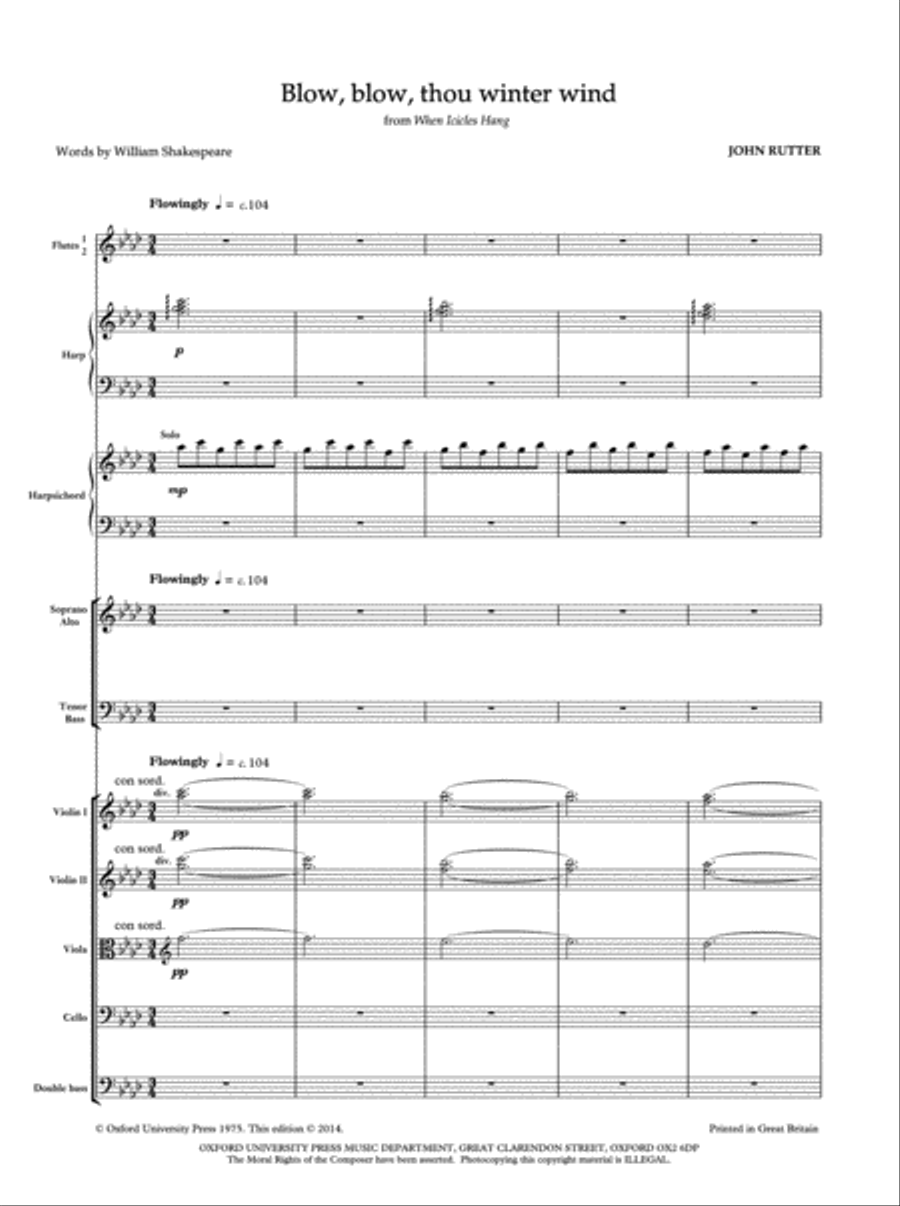 Blow, blow, thou winter wind Divisi scores gallery preview page 2
