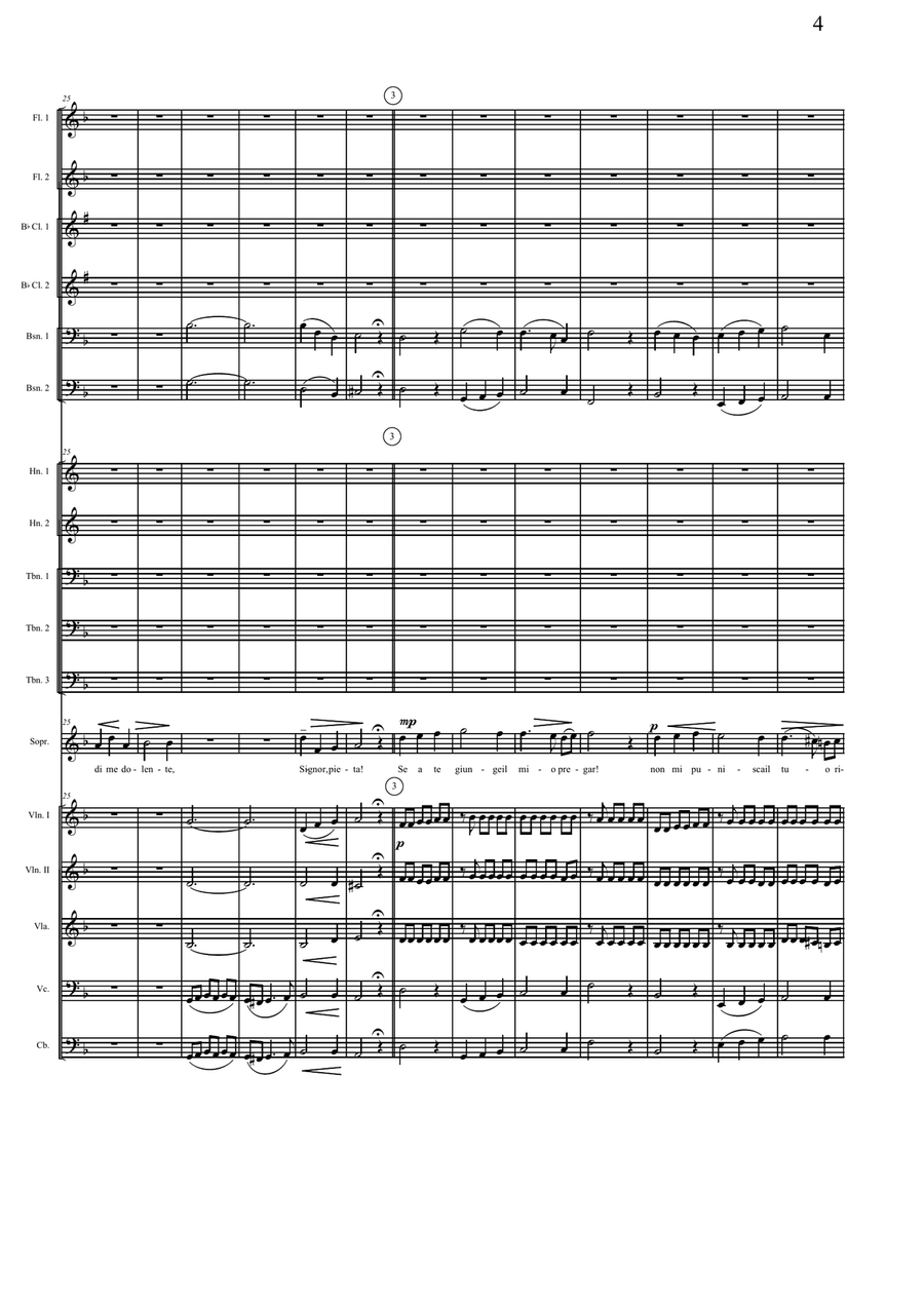 Pieta Signore (For soprano voice and symphony orchestra) Full Orchestra scores gallery preview page 4