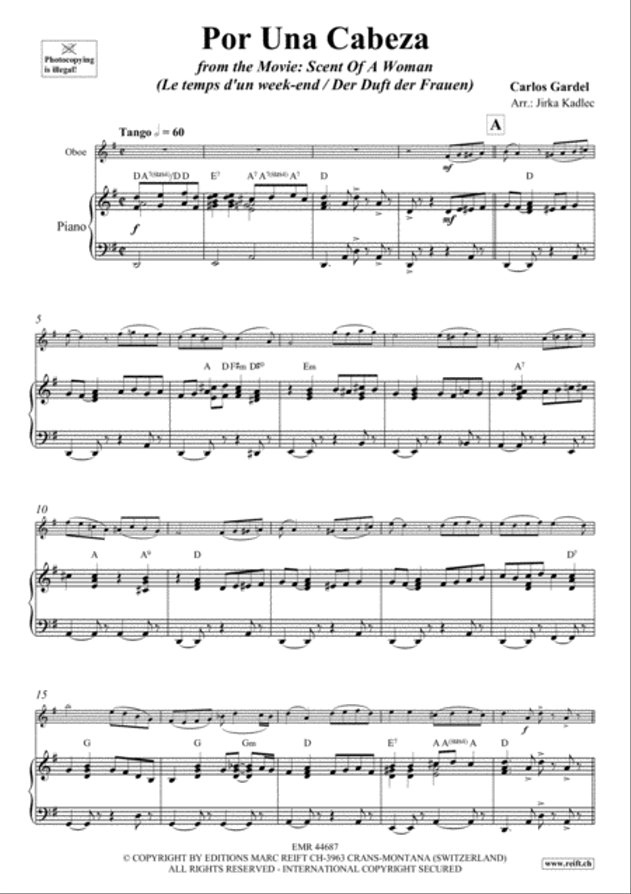 Por Una Cabeza Piano Accompaniment scores gallery preview page 3