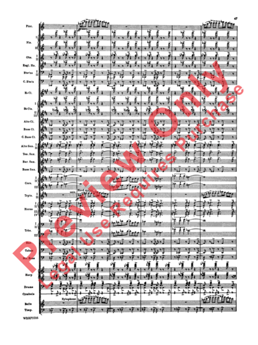 Rhapsody in Blue Concert Band scores gallery preview page 50