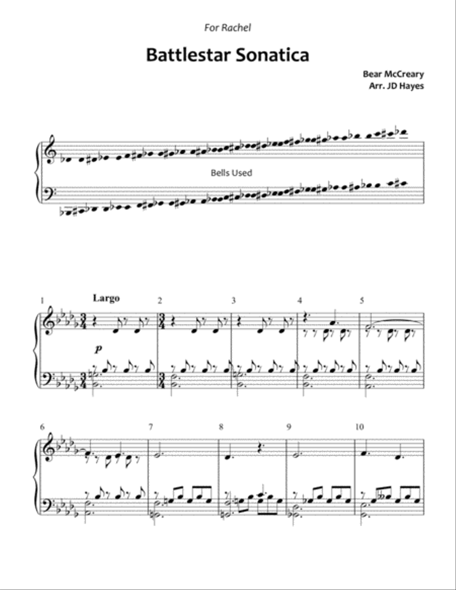 Battlestar Sonatica Battlestar Sonatica Handbell Choir scores gallery preview page 3