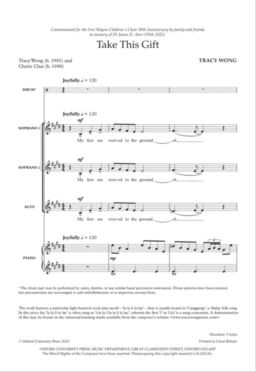 Take This Gift SSA scores gallery preview page 2