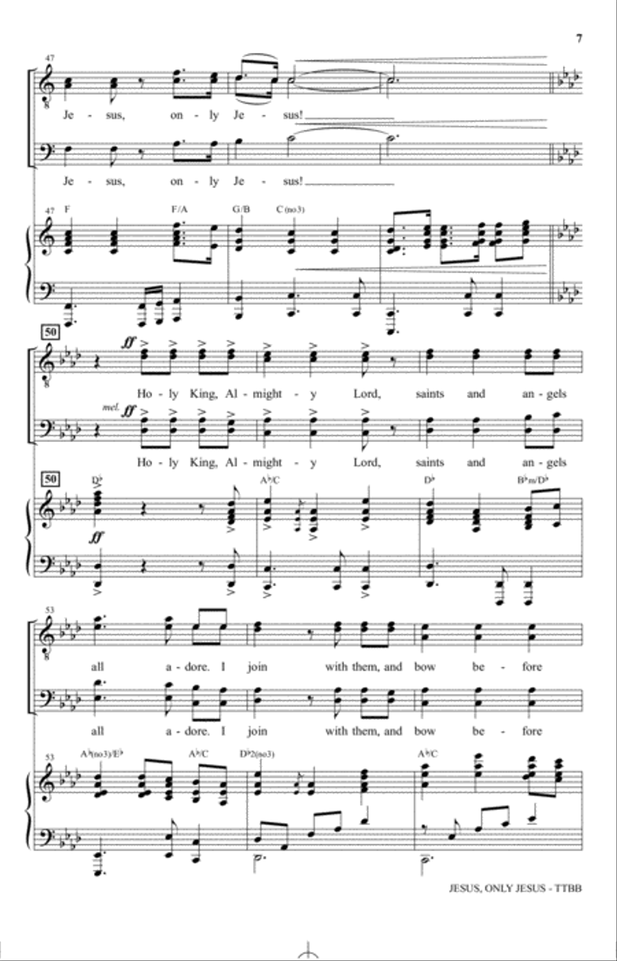 Jesus, Only Jesus TTBB scores gallery preview page 6