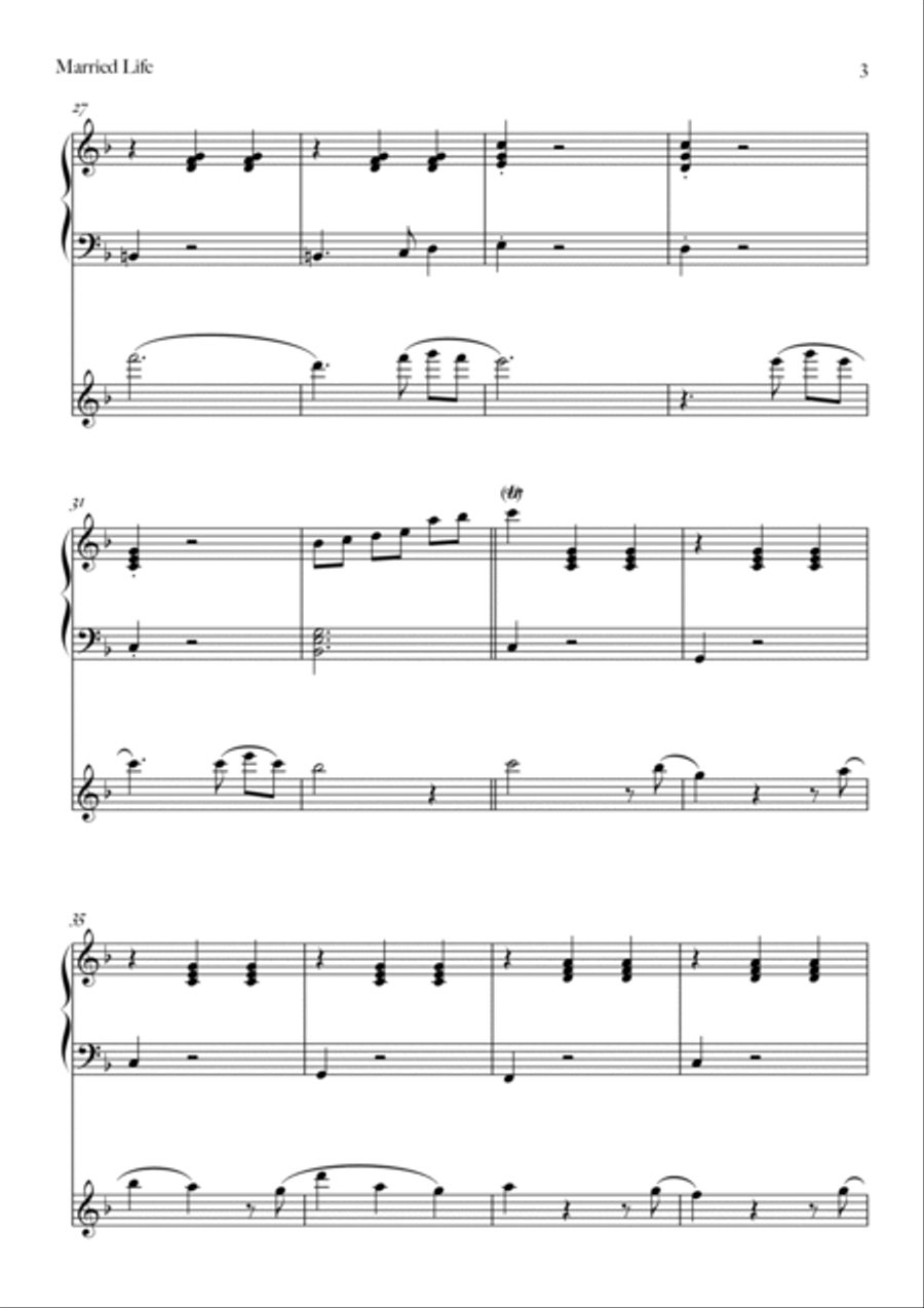 Married Life Violin Solo scores gallery preview page 3