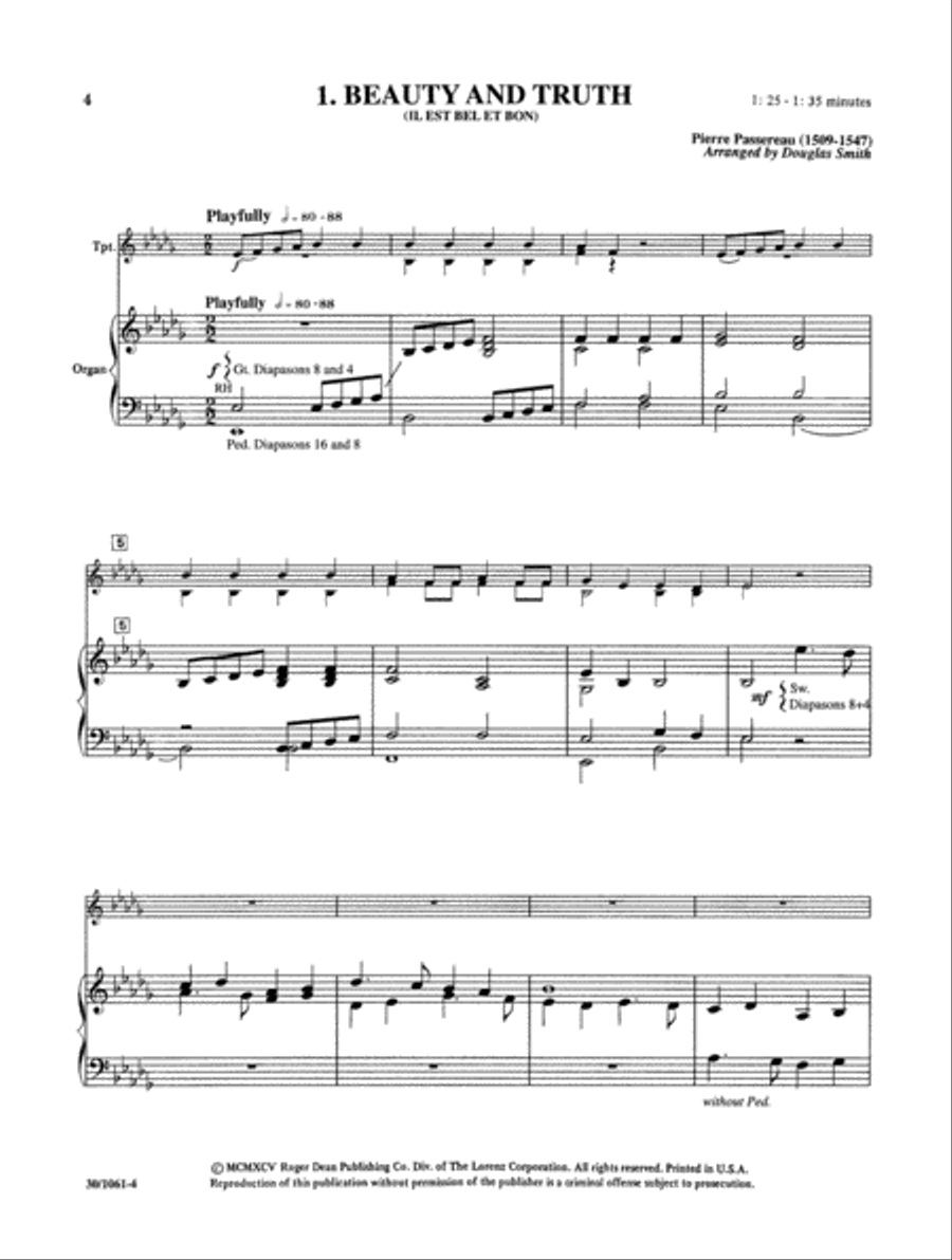 Classics for Trumpet and Keyboard - Full Score