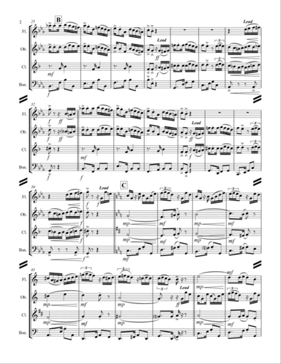 El Choclo (Tango) (for Woodwind Quartet) Woodwind Quartet scores gallery preview page 3