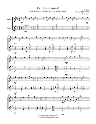 Extrava-Sanz-a! (Violin and Guitar) - Score and Parts
