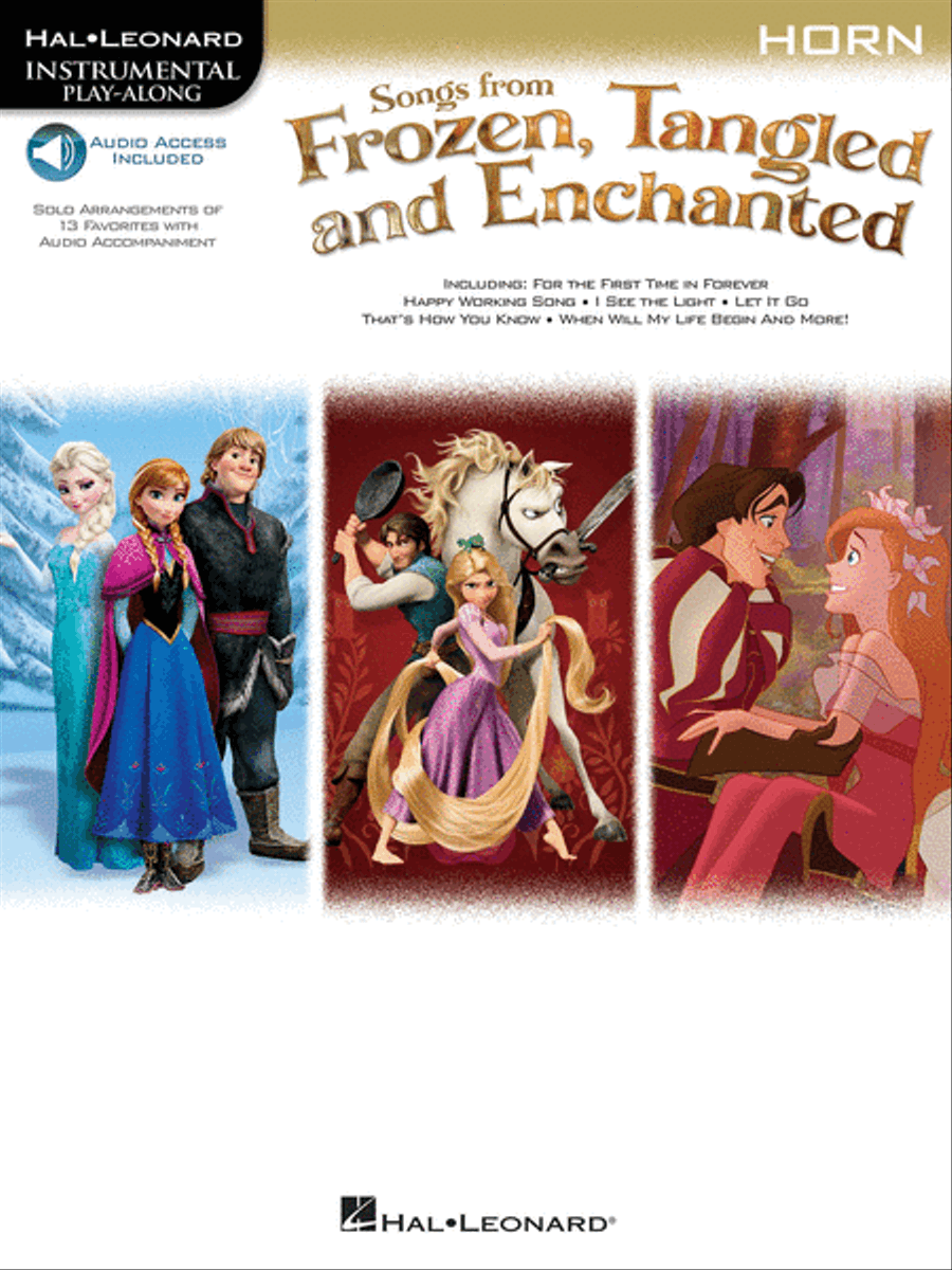 Songs from Frozen, Tangled and Enchanted Horn scores gallery preview page 1